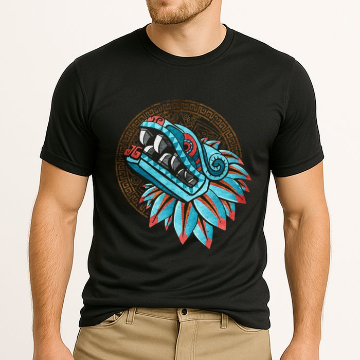 Quetzalcoatl Aztec Feathered Serpent Mayan Inca Toltec Cooling Performance Crew T-Shirt