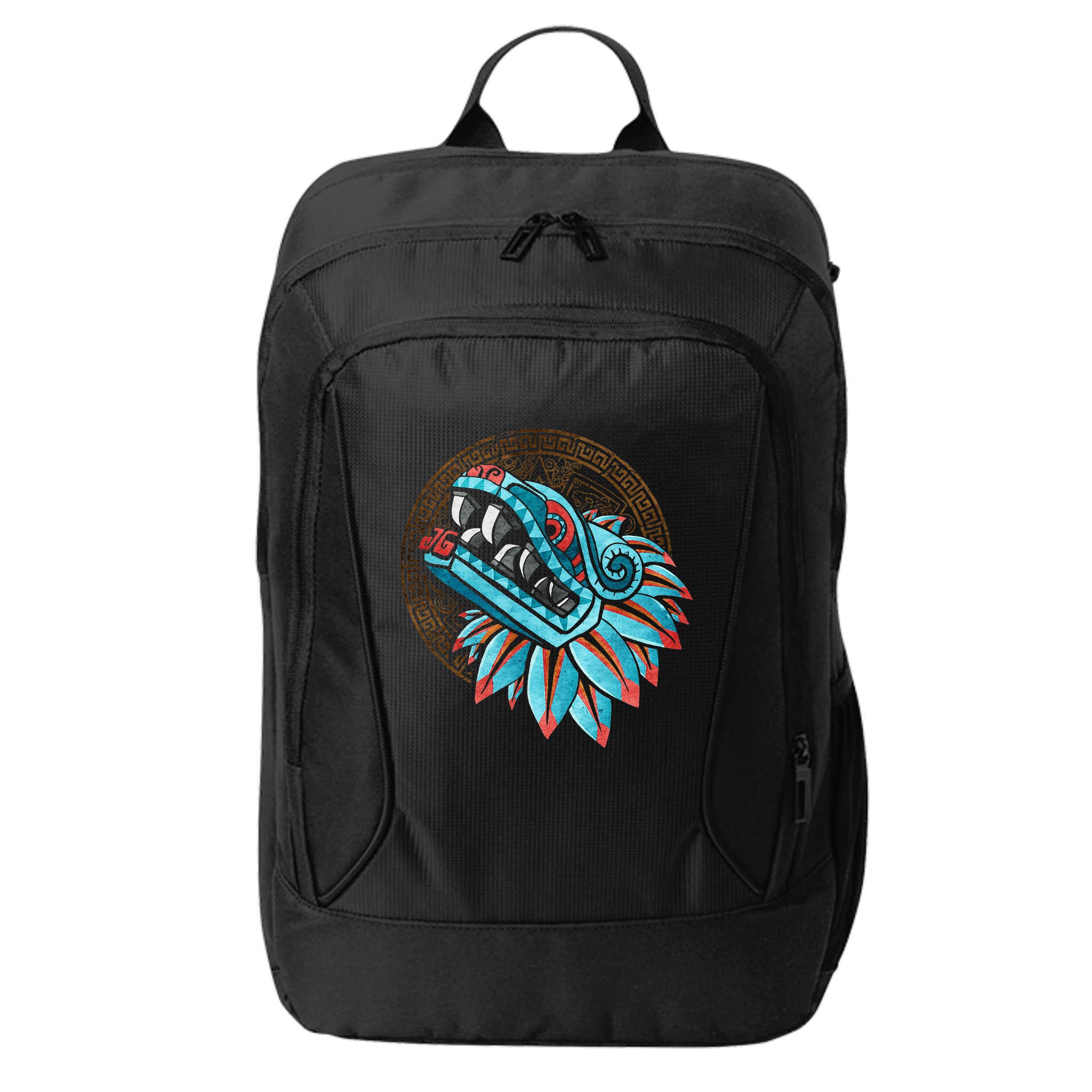 Quetzalcoatl Aztec Feathered Serpent Mayan Inca Toltec City Backpack