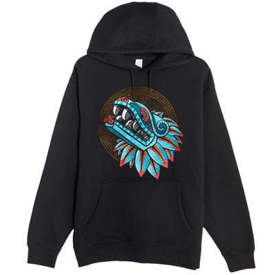 Quetzalcoatl Aztec Feathered Serpent Mayan Inca Toltec Premium Pullover Hoodie