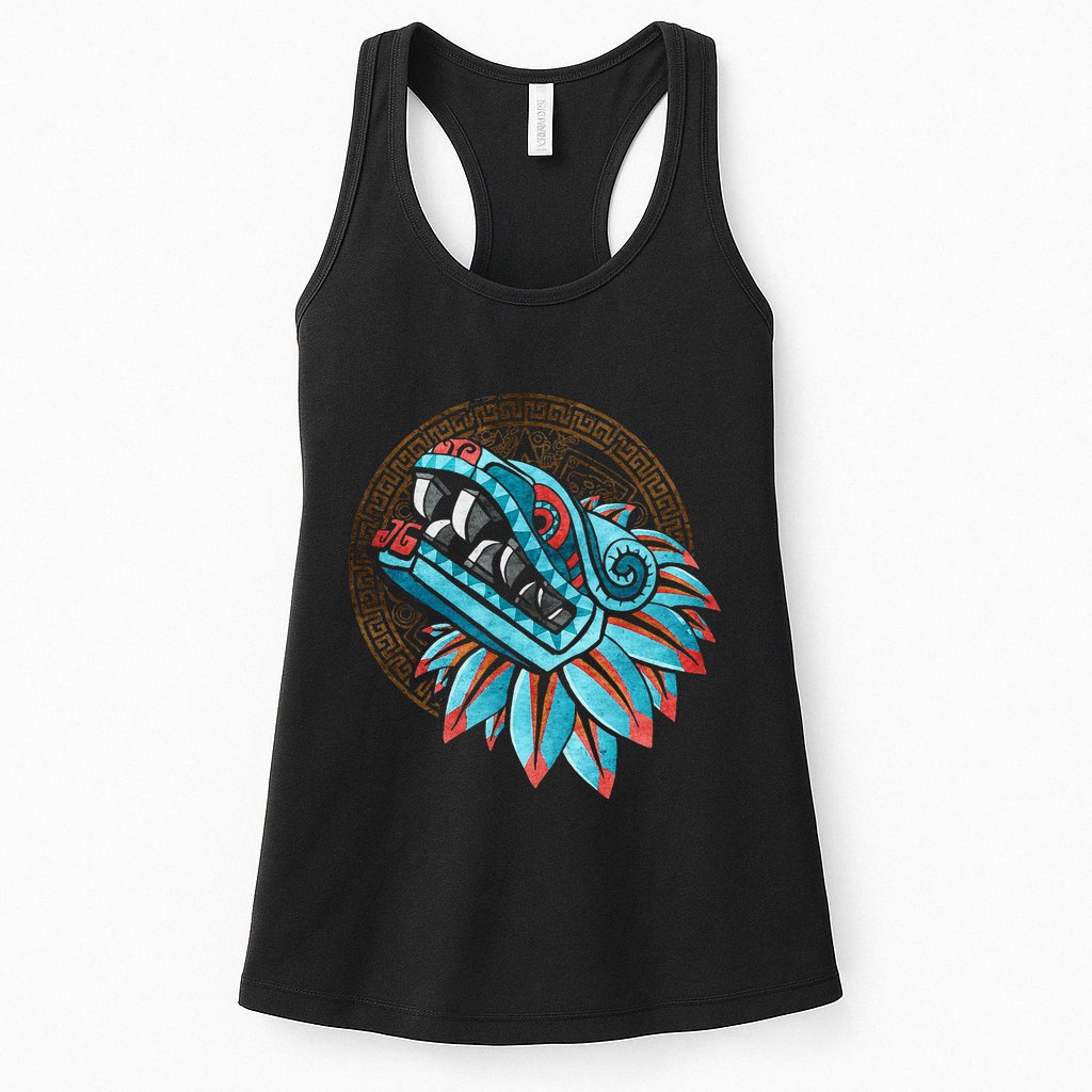 Quetzalcoatl Aztec Feathered Serpent Mayan Inca Toltec Womens Tank Top