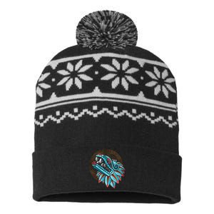 Quetzalcoatl Aztec Feathered Serpent Mayan Inca Toltec USA-Made Snowflake Beanie