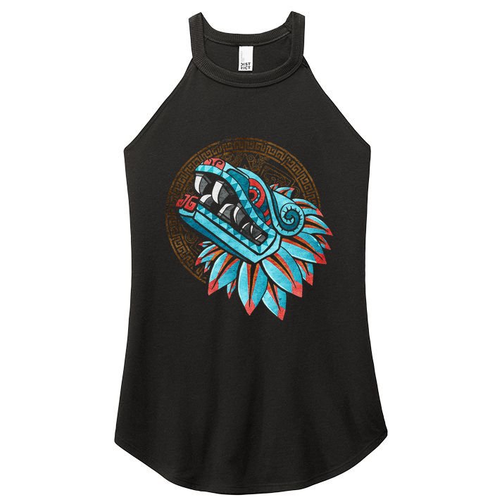 Quetzalcoatl Aztec Feathered Serpent Mayan Inca Toltec Women's Perfect Tri Rocker Tank