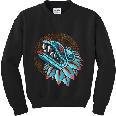 Quetzalcoatl Aztec Feathered Serpent Mayan Inca Toltec Kids Sweatshirt