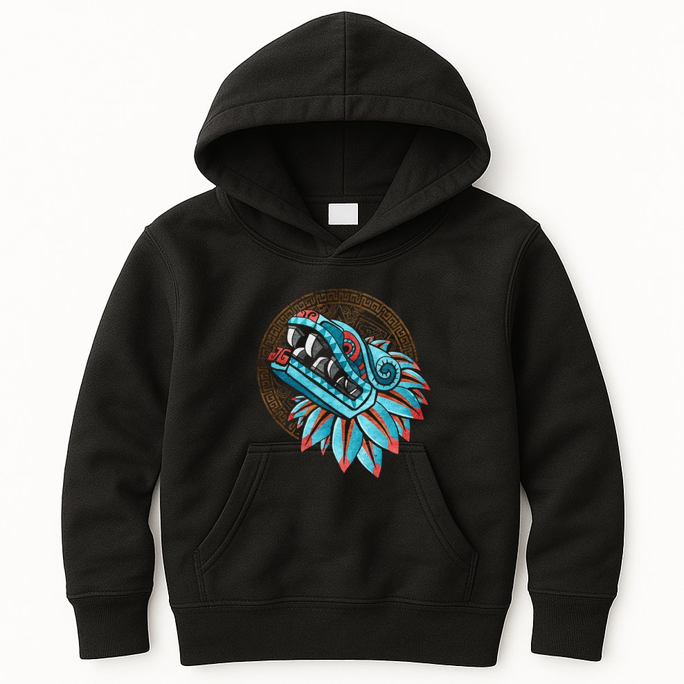 Quetzalcoatl Aztec Feathered Serpent Mayan Inca Toltec Kids Hoodie