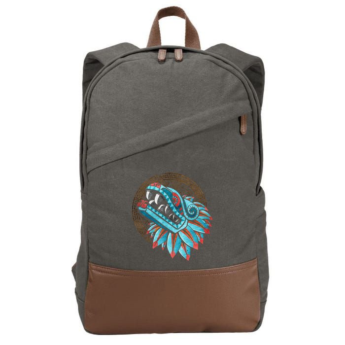 Quetzalcoatl Aztec Feathered Serpent Mayan Inca Toltec Cotton Canvas Backpack