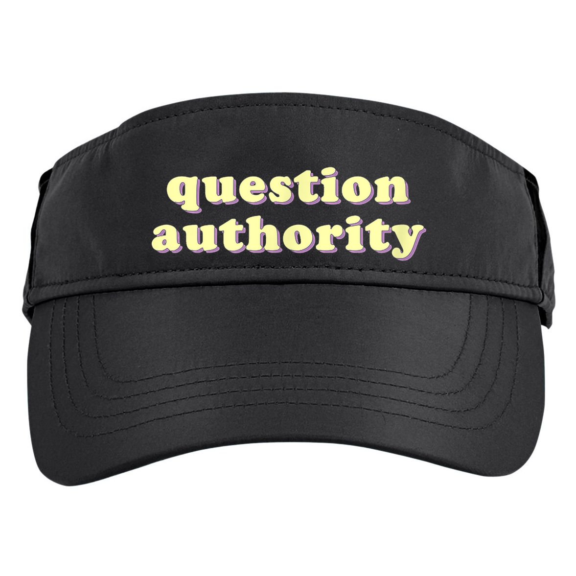 Question Authority Funny Gift Adult Drive Performance Visor