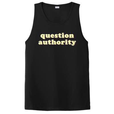 Question Authority Funny Gift PosiCharge Competitor Tank