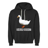 Quack Addict Funny Duck Lover Garment-Dyed Fleece Hoodie