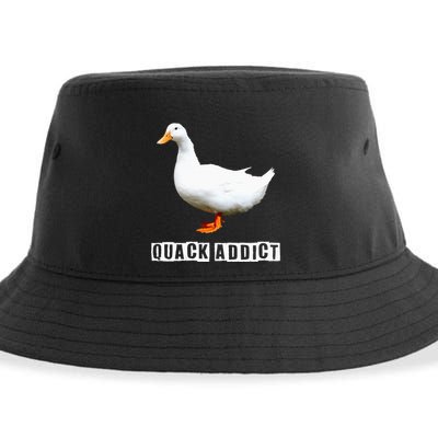 Quack Addict Funny Duck Lover Sustainable Bucket Hat