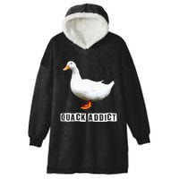 Quack Addict Funny Duck Lover Hooded Wearable Blanket