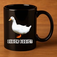 Quack Addict Funny Duck Lover 11oz C Handle Ceramic Mug