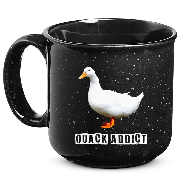 Quack Addict Funny Duck Lover 15oz Campfire Ceramic Mug