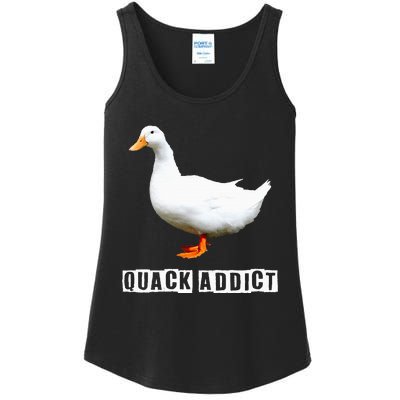 Quack Addict Funny Duck Lover Ladies Essential Tank