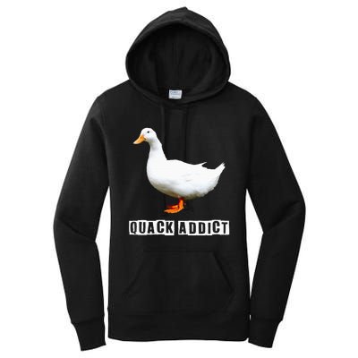 Quack Addict Funny Duck Lover Women's Pullover Hoodie