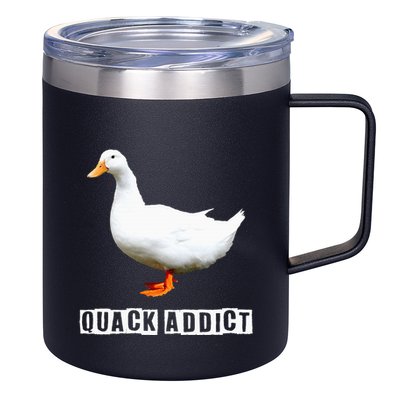 Quack Addict Funny Duck Lover 12oz Stainless Steel Coffee Mug