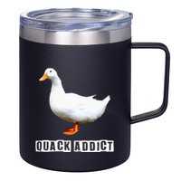 Quack Addict Funny Duck Lover 12oz Stainless Steel Coffee Mug