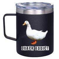 Quack Addict Funny Duck Lover 12oz Stainless Steel Coffee Mug