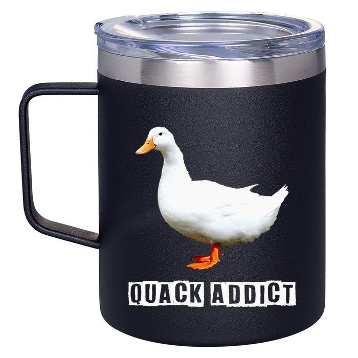 Quack Addict Funny Duck Lover 12oz Stainless Steel Coffee Mug