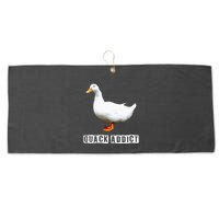 Quack Addict Funny Duck Lover Large Microfiber Waffle Golf Towel