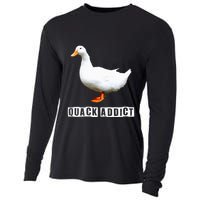 Quack Addict Funny Duck Lover Cooling Performance Long Sleeve Crew