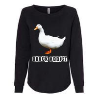 Quack Addict Funny Duck Lover Womens California Wash Sweatshirt