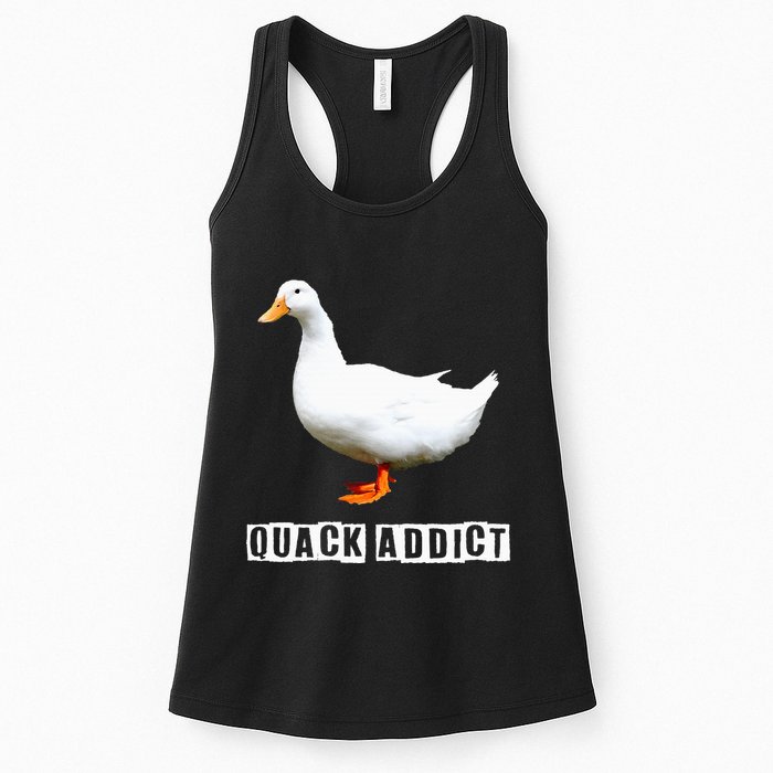 Quack Addict Funny Duck Lover Womens Tank Top