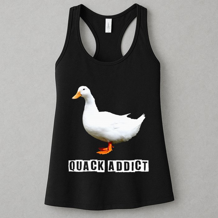 Quack Addict Funny Duck Lover Womens Tank Top
