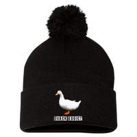 Quack Addict Funny Duck Lover Pom Pom 12in Knit Beanie
