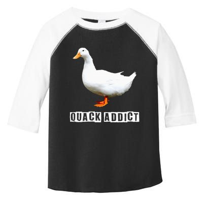 Quack Addict Funny Duck Lover Toddler Fine Jersey T-Shirt