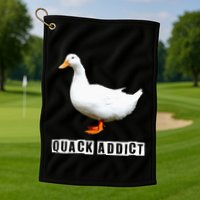 Quack Addict Funny Duck Lover Golf Towel