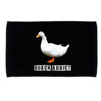 Quack Addict Funny Duck Lover Microfiber Hand Towel