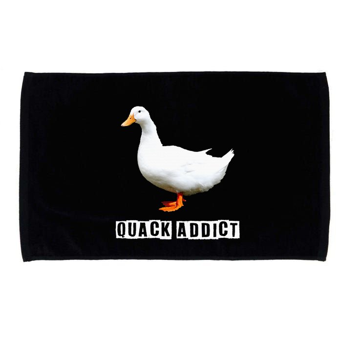 Quack Addict Funny Duck Lover Microfiber Hand Towel