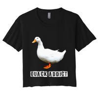 Quack Addict Funny Duck Lover Crop Top