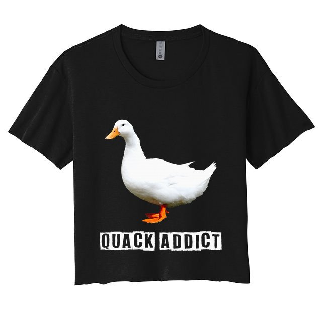 Quack Addict Funny Duck Lover Crop Top