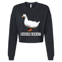 Quack Addict Funny Duck Lover Cropped Pullover Crew