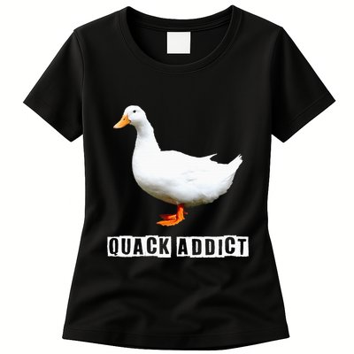 Quack Addict Funny Duck Lover Womens T-Shirt