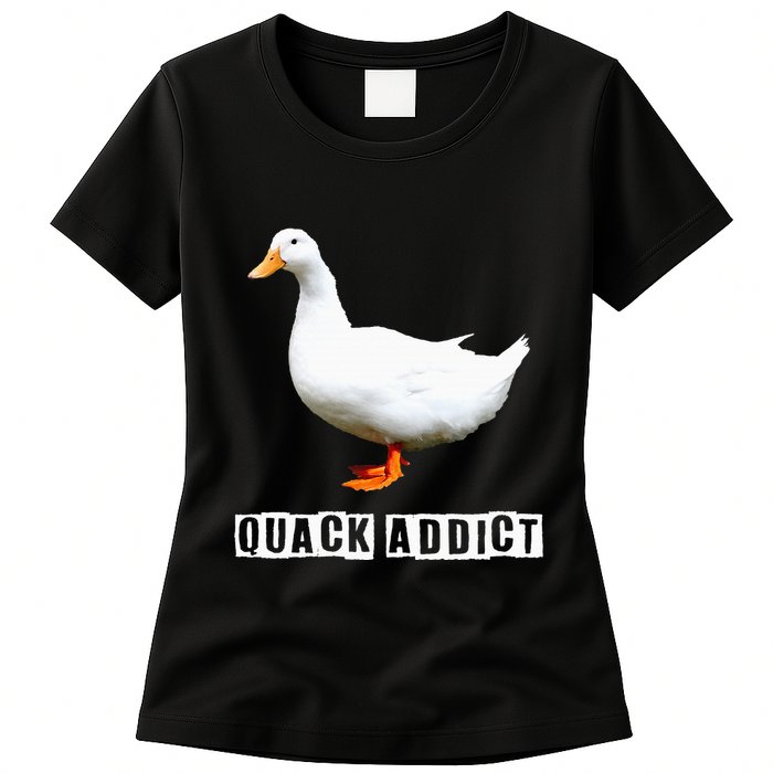 Quack Addict Funny Duck Lover Womens T-Shirt