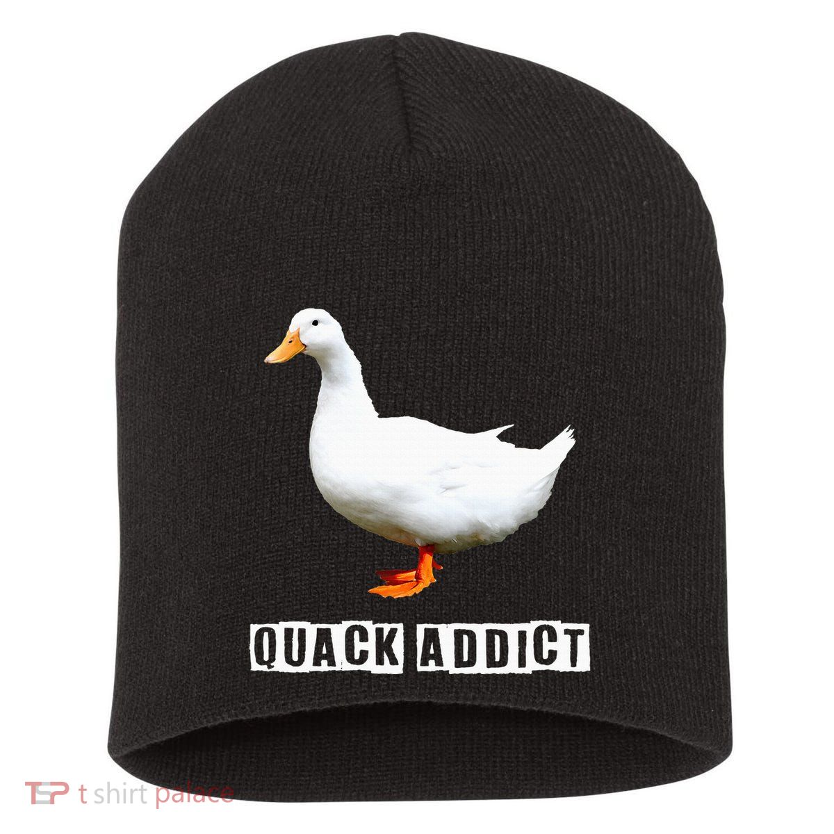 Quack Addict Funny Duck Lover Short Acrylic Beanie