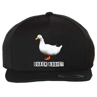 Quack Addict Funny Duck Lover Wool Snapback Cap