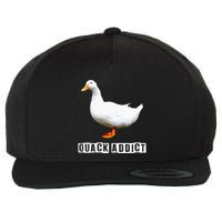 Quack Addict Funny Duck Lover Wool Snapback Cap
