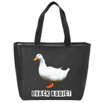 Quack Addict Funny Duck Lover Zip Tote Bag