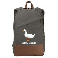 Quack Addict Funny Duck Lover Cotton Canvas Backpack