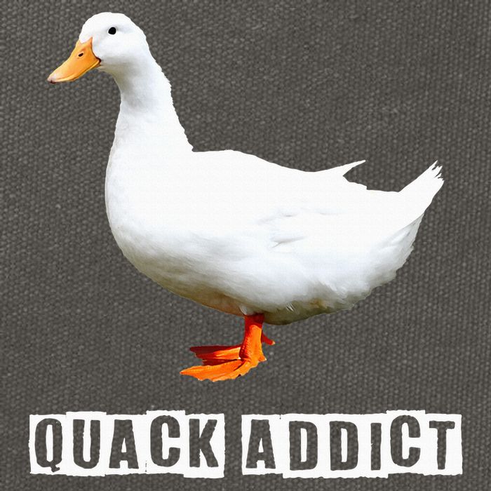 Quack Addict Funny Duck Lover Cotton Canvas Backpack