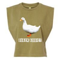 Quack Addict Funny Duck Lover Garment-Dyed Women's Muscle Tee