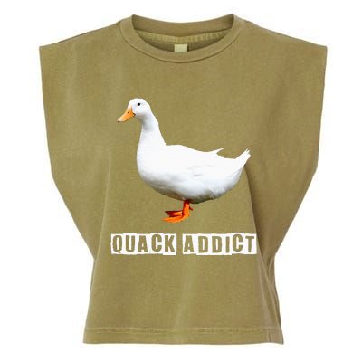 Quack Addict Funny Duck Lover Garment-Dyed Women's Muscle Tee