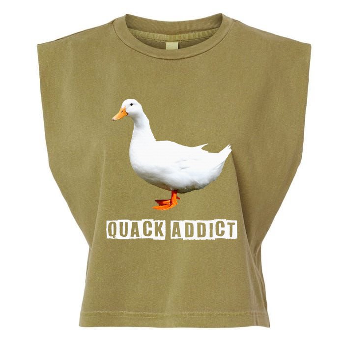 Quack Addict Funny Duck Lover Garment-Dyed Women's Muscle Tee