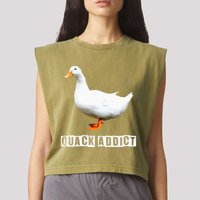 Quack Addict Funny Duck Lover Garment-Dyed Women's Muscle Tee