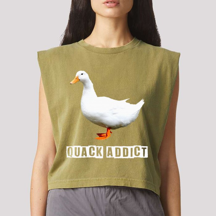 Quack Addict Funny Duck Lover Garment-Dyed Women's Muscle Tee