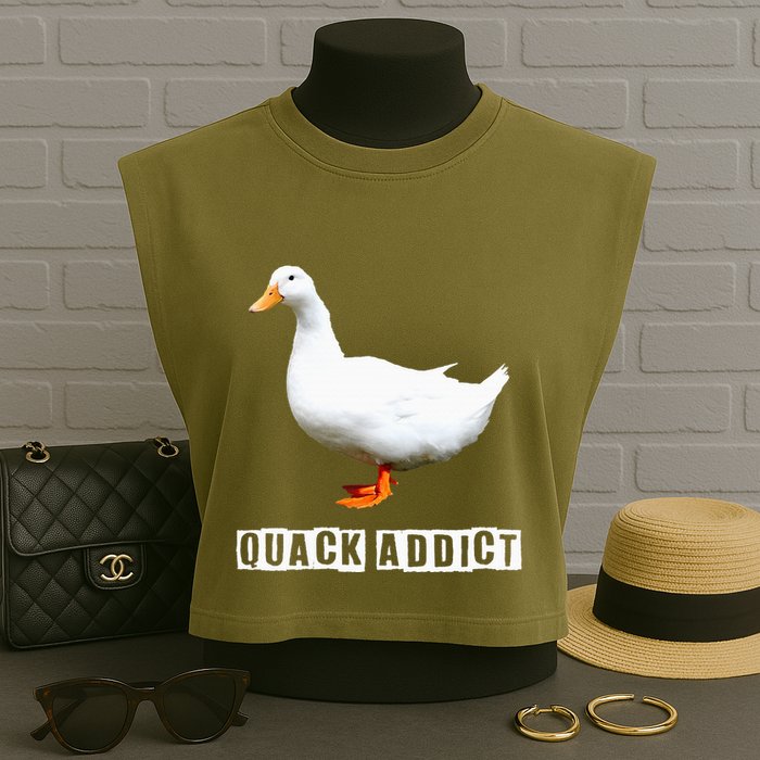 Quack Addict Funny Duck Lover Garment-Dyed Women's Muscle Tee