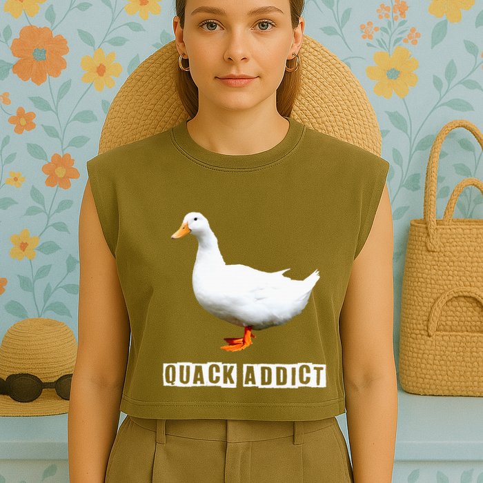 Quack Addict Funny Duck Lover Garment-Dyed Women's Muscle Tee